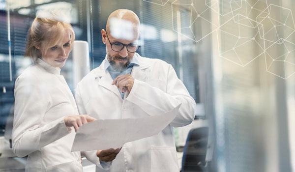 Women working in lab