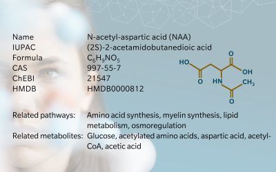 N-acetyl-aspartic acid (NAA) – Significant metabolite for brain function, metabolism, and disease