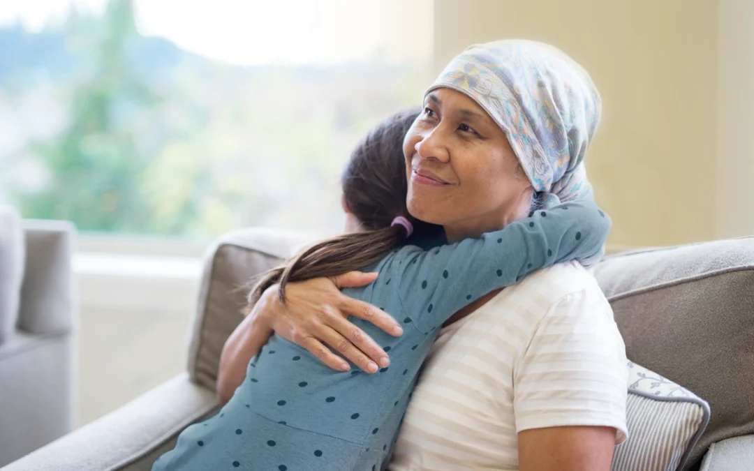 Woman cancer hug - biocrates